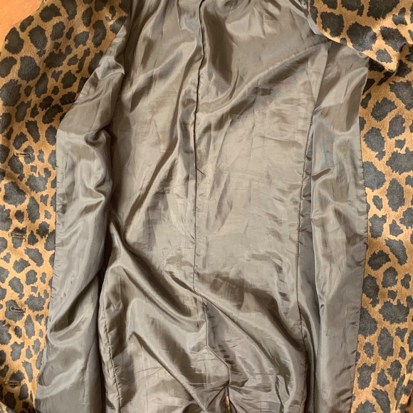 Express World Brand Leopard Print Coat Size 13/14 - Picture 8 of 8